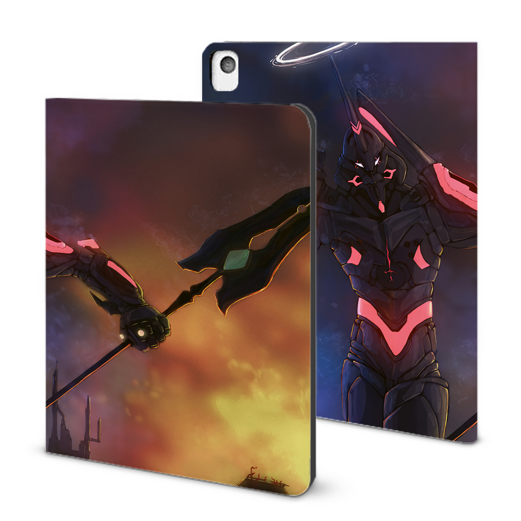 （画像用） EVA 新世紀エヴァンゲリオン IPadケース ペンホルダー付き ブックスタイルデザイン